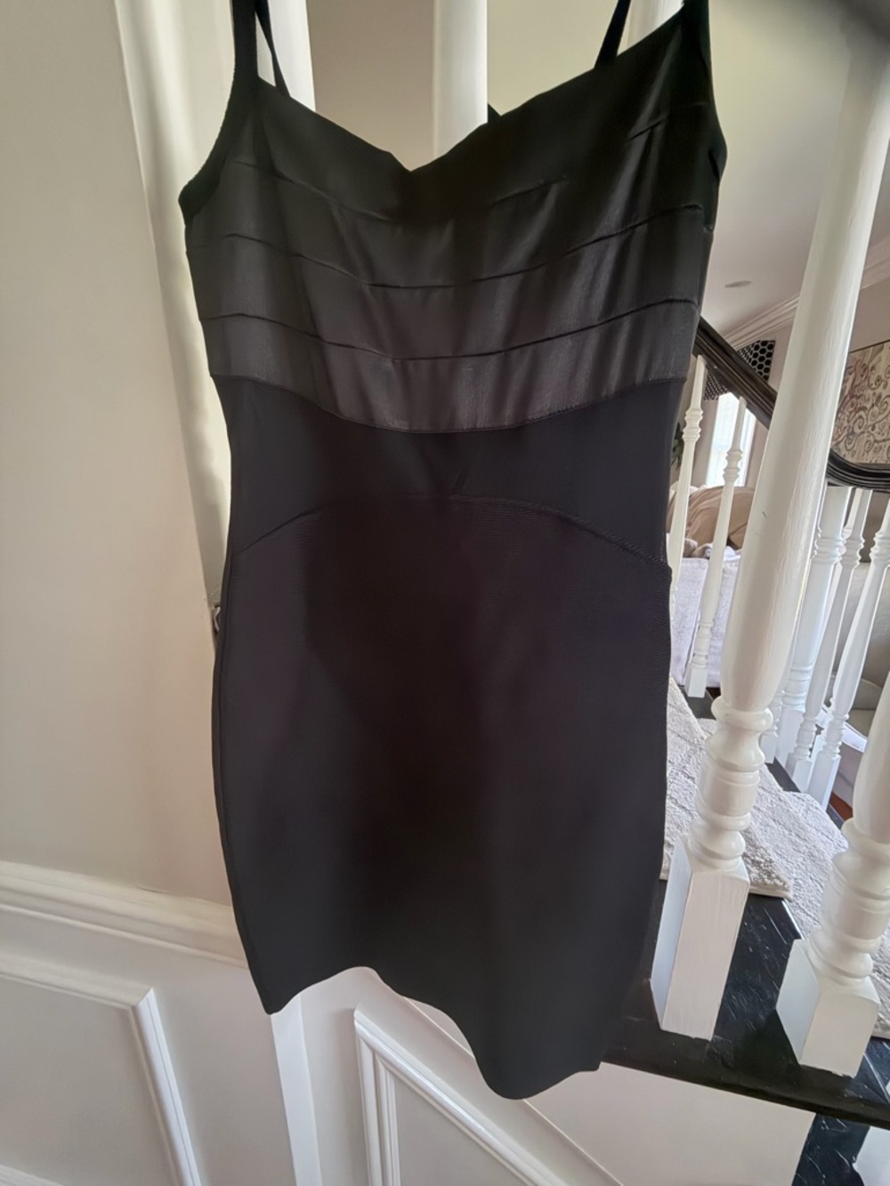 Marciano Black Mini Sheath Dress with Straps